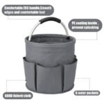 Bocaoying 17L Cleaning Organizer Caddy with Handle, Large Folding Cleaning Basket Bag, Multifunction Collapsible Waterproof Gardening Tool Storage Bag, Caddy Organizer for Cleaning Utensils
