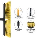 LandHope Push Broom for Outdoor,17.7"Wide Heavy-Duty Floor Scrub Brush Garage Broom, Yellow - Image 3