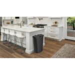 Mainstays Kitchen Trash Can, 11 Gallon Plastic Garbage Bin with Lift Top Lid, Black - Image 3