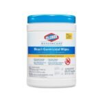 Clorox Healthcare 30577CT Bleach Germicidal Wipes 6 x 5 Unscented 150/Canister - Image 2