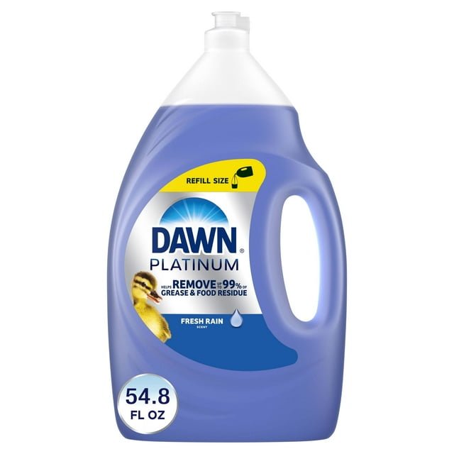 Dawn-Platinum-Dish-Soap-Liquid-Dishwashing-Liquid-Grease-Removal-Fresh-Rain-54-8oz_dcf79dc9-52c6-41d0-ad9a-8e2a8becf2e4.93e11c82a79964ce4c890f9dc89782b7 Dawn Platinum Dish Soap Liquid, Dishwashing Liquid, Grease Removal, Fresh Rain, 54.8oz - Image 1