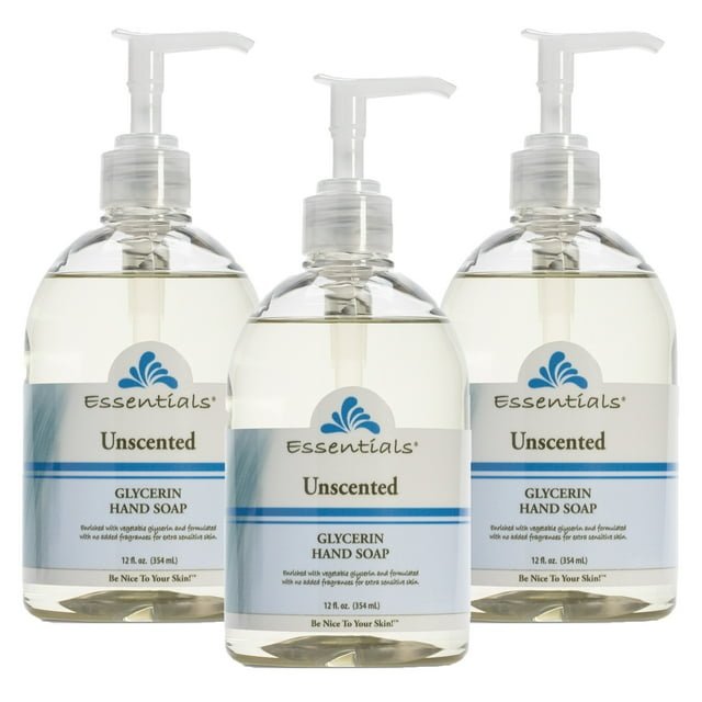 Essentials-Glycerin-Liquid-Hand-Soap-Unscented-12-Fluid-Ounce-Pack-of-3_e333041f-5431-49fe-b6a6-5d4db4b06d6f.e763413e30c129430648e4afebe01b4f Essentials Glycerin Liquid Hand Soap, Unscented, 12-Fluid Ounce, Pack of 3 - Image 1