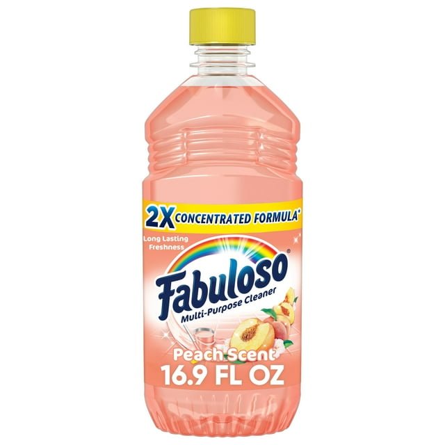 Fabuloso-Multi-Purpose-Cleaner-2X-Concentrated-Formula-Floor-Cleaner-Peach-Scent-16-9-fl-oz_688c015a-4f32-4101-88ee-dd5d8655b91e.f3d65a75cc0f8bf575abf735cb1b54c8 Fabuloso Multi-Purpose Cleaner, 2X Concentrated Formula, Floor Cleaner, Peach Scent, 16.9 fl oz - Image 1