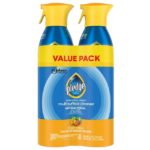 Pledge Antibacterial Multi Surface Cleaner Spray, Fresh Citrus - Household Antibacterial Spray (2 Pack Aerosol), 9.7 oz