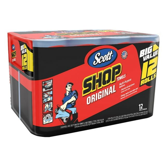 Scott-Shop-Blue-Roll-Towels_725dcb52-116e-4fa8-8c40-4fefe43f8c5b.e8be529d7ebf61a40d71d3da4b253a98 Scott Shop Towels (12 rolls) - Image 1
