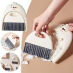 Lilixerw Small Dustpan and Brush,Whisk Broom and Dust Pan with Handle,Nesting Tiny Cleaning Broom,Mini Hand Broom and Dustpan Set for Table,Desk,Keyboard,Cars and Pet Nest - Image 2