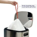 HygiCare 13 Gallon Tall Kitchen Drawstring Trash Bags, 200 Count, Lavender Scent, Super Strong, Leakproof - Image 3
