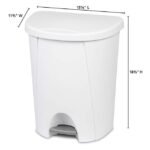 Sterilite 6.6 gal White Polypropylene Step-On Locking Automatic Touchless Wastebasket - Image 2